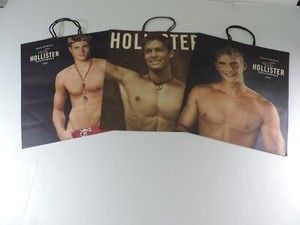 HOLLISTER LOT OF 6 LARGE PAPER BAG,PRE-OWNER, BY ABERCROMBIE COLLECTORS BAGS