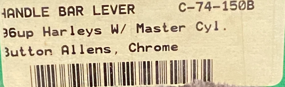 Kit de palanca de manillar C-74-150B Gardner Westcott 96-up Harley con Master Cyl. U257 Foto 2 de 3