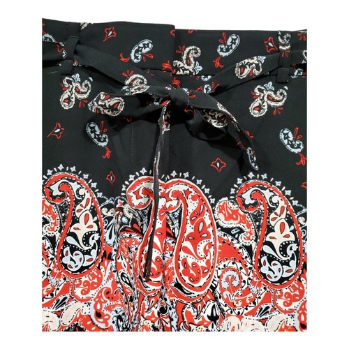 Ann Taylor LOFT Womens Petite Size 4 Sunset Paisley Tie Waist Shorts Boho - Picture 9 of 12