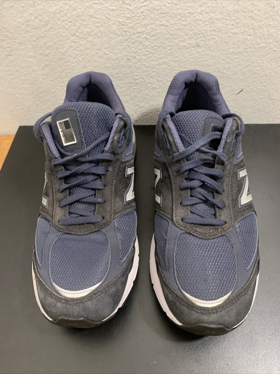 New Balance 990v5 Made In USA Navy Blue Suede Running Shoes  display picture 2