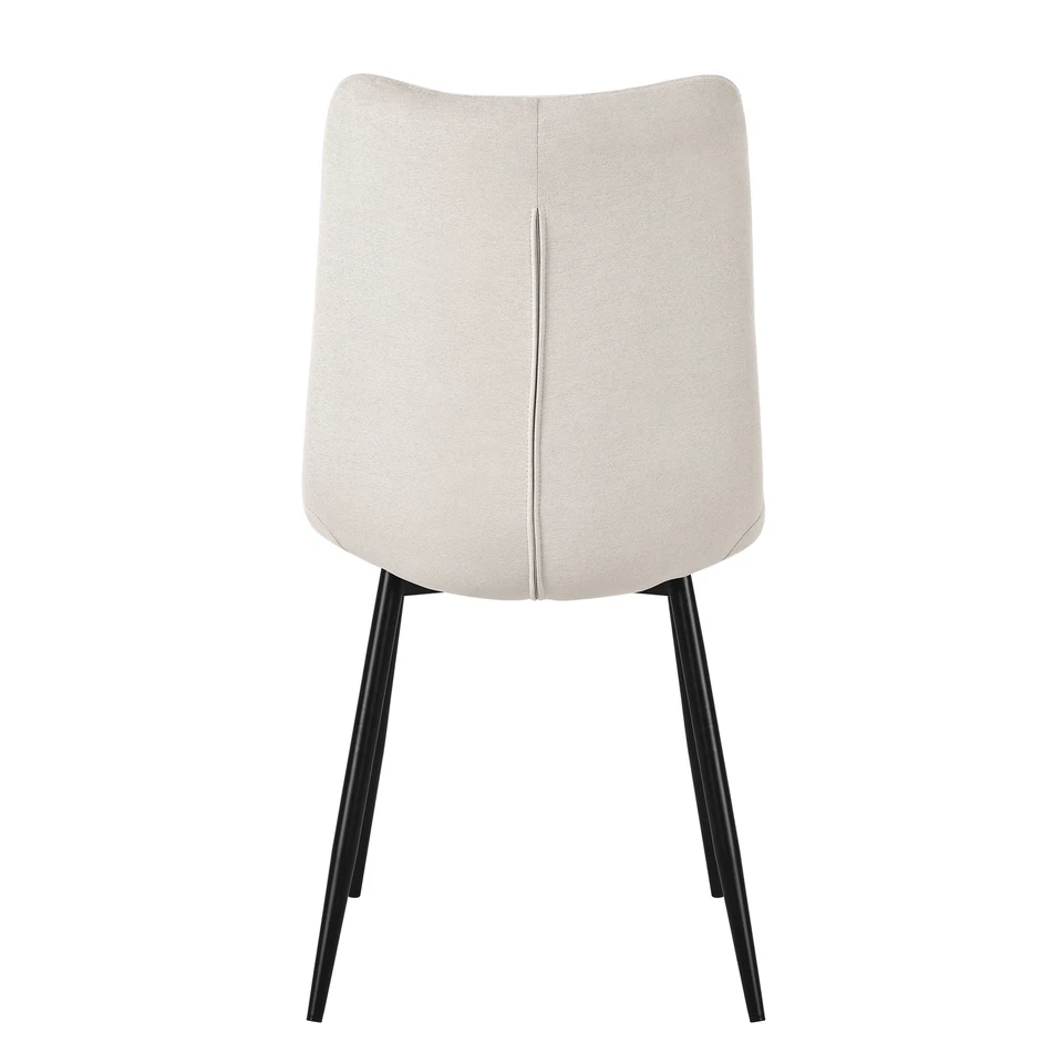 Set 2x Sillas de comedor beige sillón tapizado y acolchado para salón o cocina - Imagen 4 de 4