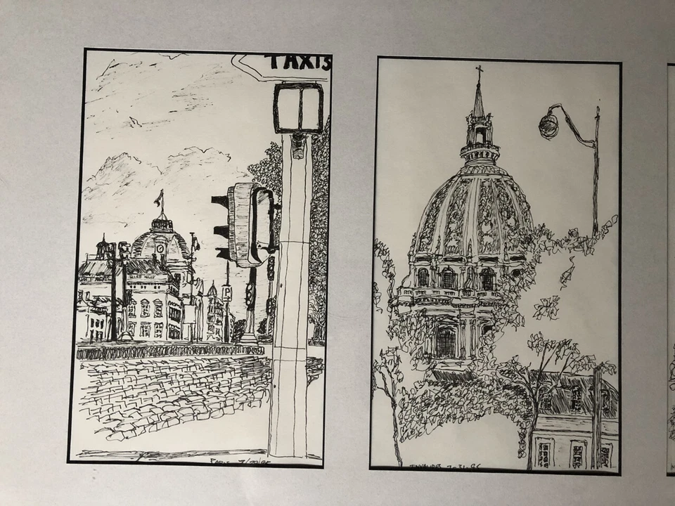 A Paris Love Affair - 4 dibujos a pluma y tinta Foto 3 de 4