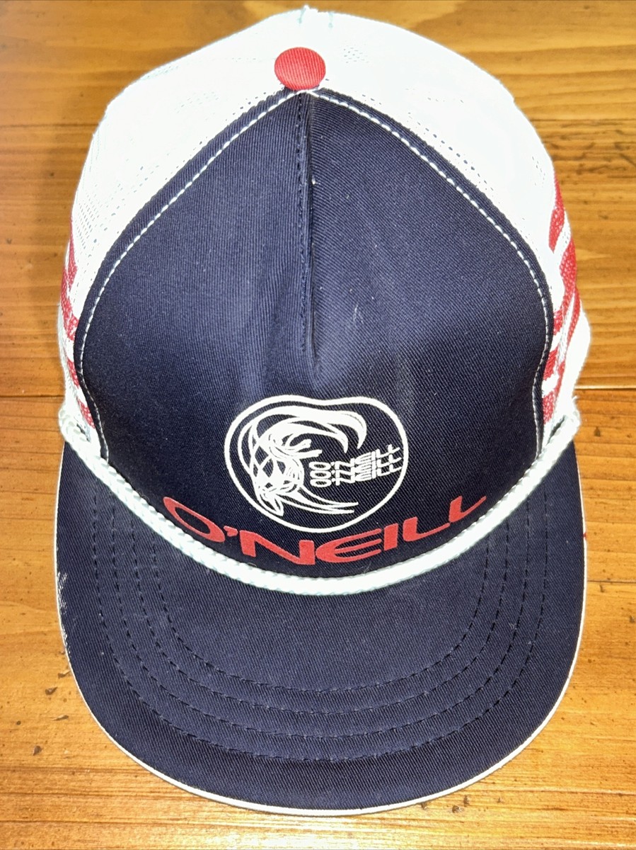 Vintage ONeill Surf Spellout Logo White Blue Red W Rope  display picture 1