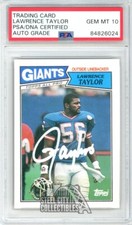 Lawrence Taylor 1987 Topps Autograph Card #26 PSA/DNA 10 (White)