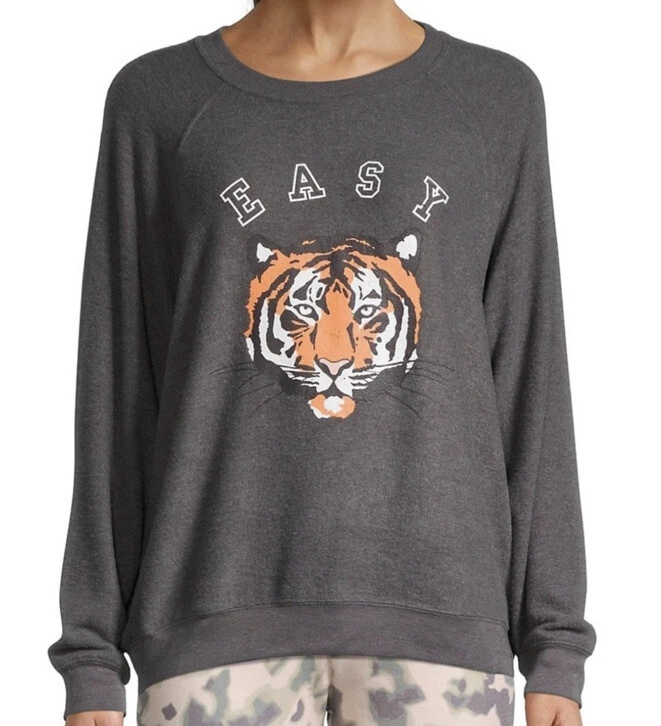 WILDFOX EASY TIGER PRINT GRAY SWEATSHIRT SIZE M | eBay