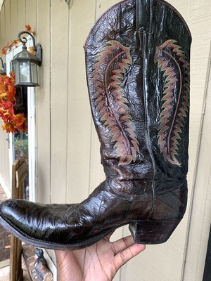 justin eel skin boots