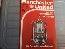 MANCHESTER UNITED v TOTTENHAM HOTSPUR FA CUP PROGRAMME - 14 MARCH 1979