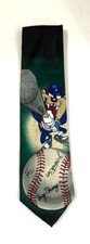 Vintage 1996 TASMANIAN Devil Taz Looney Tunes Mania Baseball Neck Tie Necktie