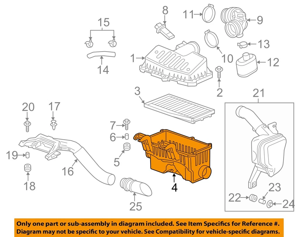 Conjunto de limpador de ar usado serve: Chevrolet Spark 2015 grau A - Imagem 3 de 4