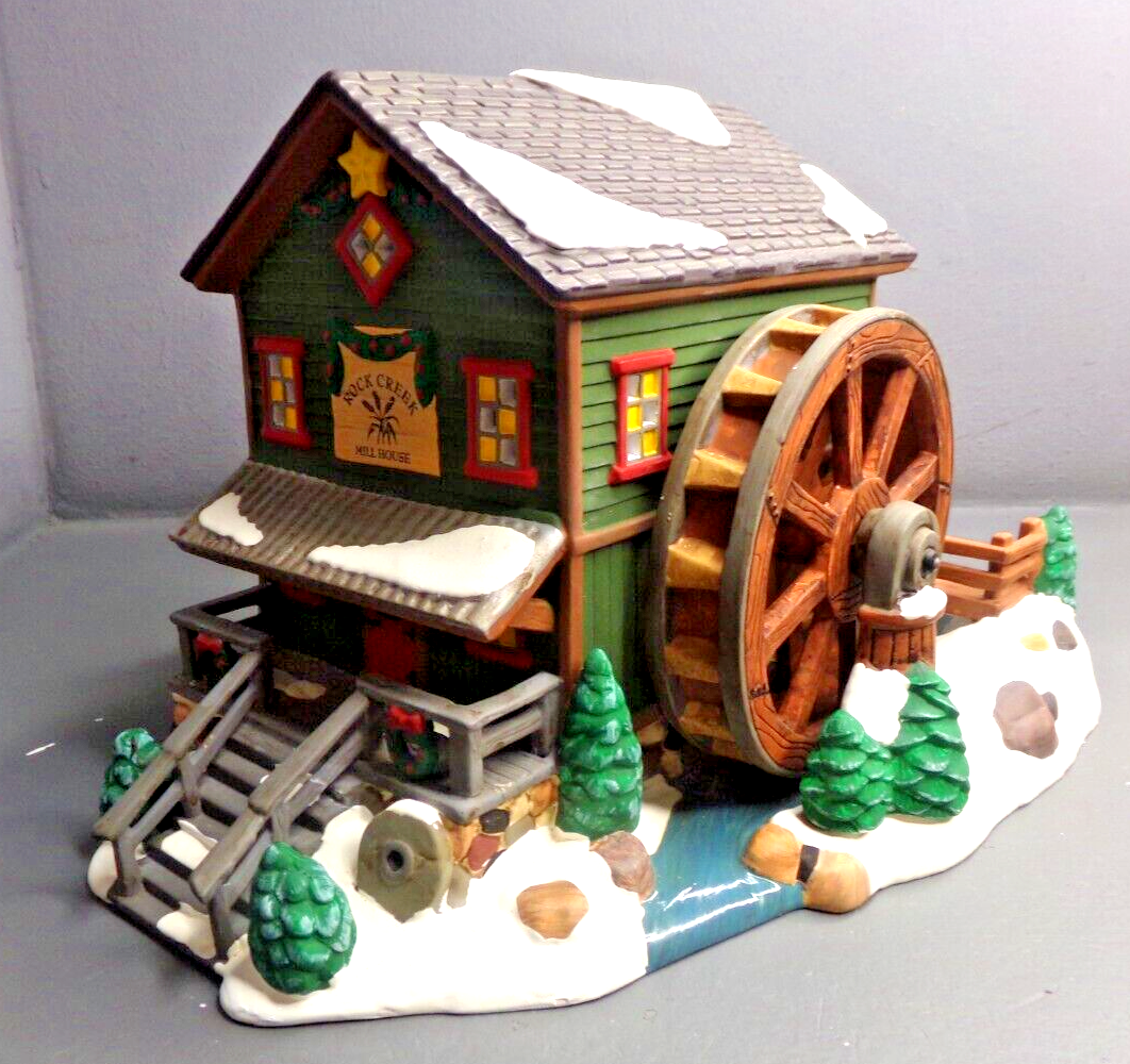 DEPT 56 CHRISTMAS ORIGINAL SNOW VILLAGE BUILDING ROCK CREEK MILL HOUSE eBay