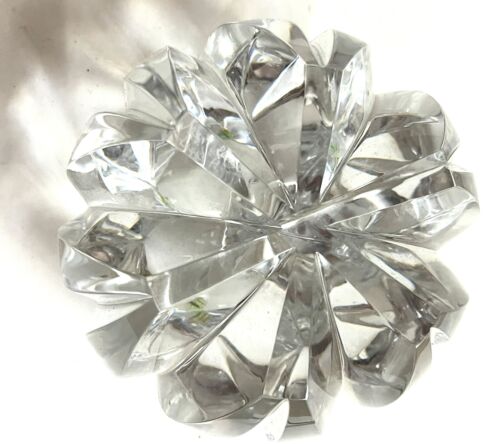 Arte/escultura gráfica de cristal firmada por artista vintage - Imagen 8 de 11