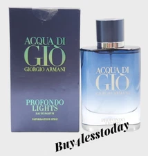 Giorgio Armani Acqua di Gio Profondo Lights 2.5oz 75mL Eau de Parfum discontinue