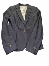Banana Republic Women's Gray Stretch Blazer Single Button Size 4