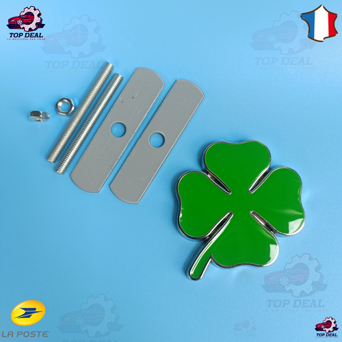 Logo Emblème Calandre Trèfle Métal Alfa Romeo 147 159 Avant chrome Trèfle - Imagen 3 de 4