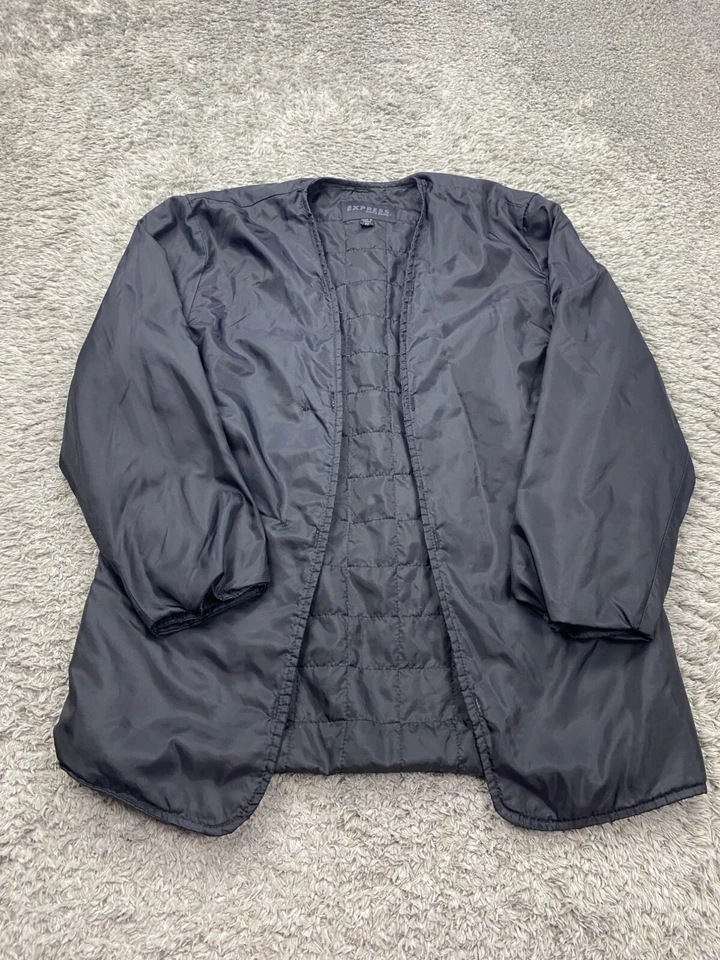 Abrigo Express Pea Mujer XS Negro Doble Pecho Forro Extraíble Abrigo de Lluvia De Colección Foto 3 de 4