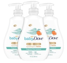 Baby Dove Fragrance Free Lotion, Sensitive Moisture, 13 Ounce Pack of 3 