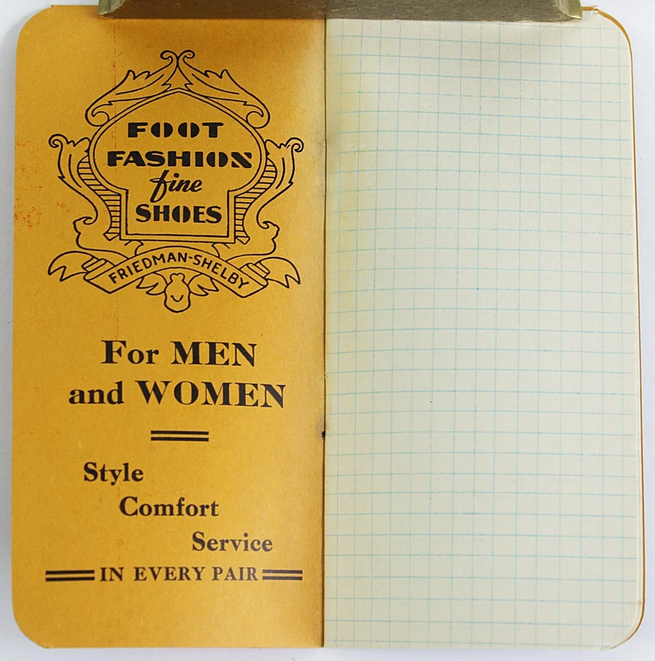Zapatos de ganso rojo Friedman Shelby de la década de 1910 cuaderno publicitario bonitas cubiertas Foto 3 de 4