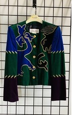 Vintage Escada By Laurel Velvet Jacket With Gold Detail Design