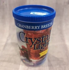 Vintage Crystal Light Cranberry Breeze Decor prop - drink Container EMPTY 