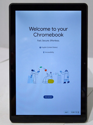 Lenovo 10e 10.1'' 32GB WiFi CHROMEBOOK Tablet 82am0002us  Iron Gray -Good
