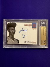 Jonathan Isaac Rookie Red Prizm Numbered /25 BGS 9.5 On Card Auto 10 Magic #118