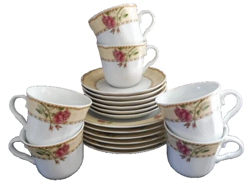 R&B Ritzenhoff & Breker Flirt Souci Sanssouci 1 Kaffeegedeck 3 teilig Rosen