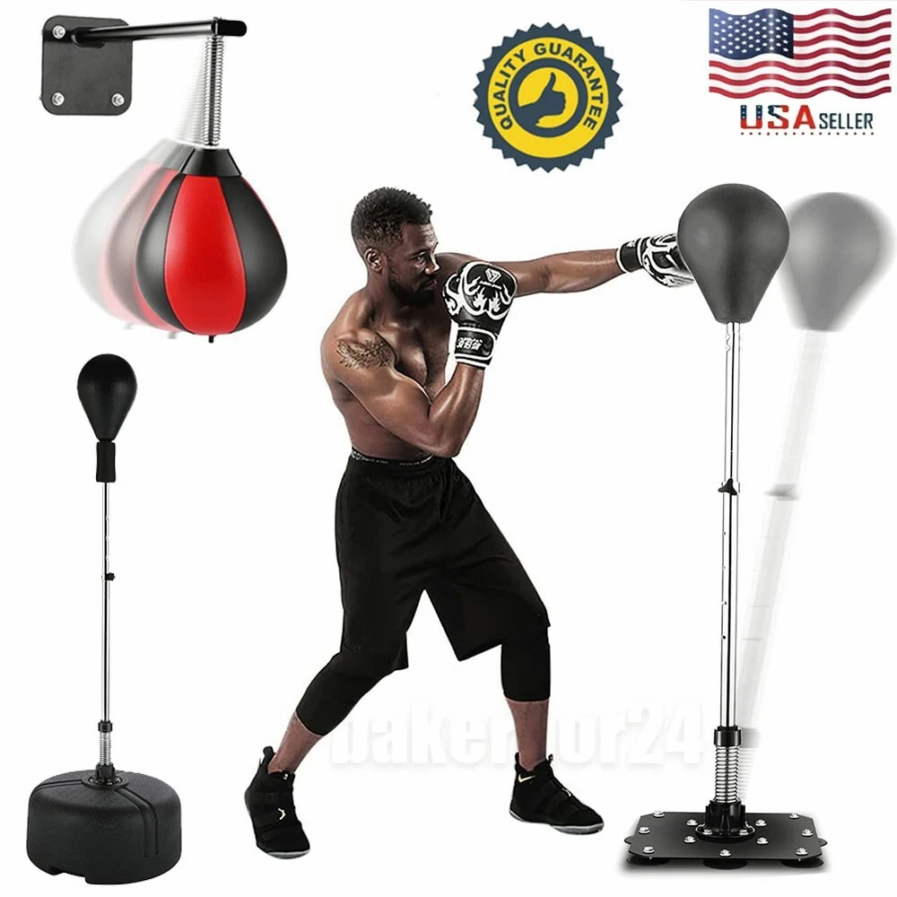 Reflex Bag Adjustable Free Standing Boxing Ball Speed Punching MMA GYM Training
