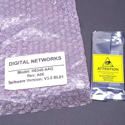 18691 digital networks Model Ho345-AAG REV: A06 Softwar Ver. V3.6 BL01 card