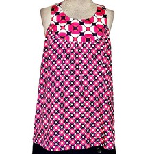 Banana Republic Geometric Print Sleeveless Blouse Size Medium