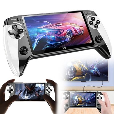 X9 Retro Handheld Spielekonsole 5.5Zoll IPS HD Display 6000+ Spiele 128GB