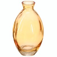 Bauchige Glasvasen Orange Retro Minivasen 7Cm 12Cm 6Er Set, 6 StüCk