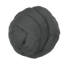 Wool Roving Yarn, 250G/8.8OZ Felting Wool Pure Roving Yarn, Drak Gray