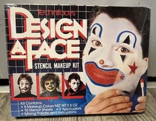 Technifaces Design A Face Stencil Makeup 1986 Halloween Makeup Sealed
