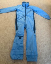 VTG Roffe One Piece Spring Snow Ski Powder Suit No Sz Found Blue 53" Long ASPEN