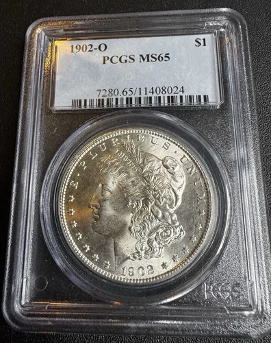 1902 O Morgan Silver Dollar PCGS MS65 Blast White