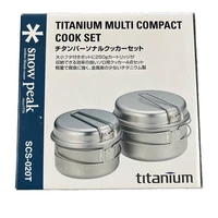 Snow Peak SCS-020T Titanium Cook Set Compact Lightweight Camping Made In Japan