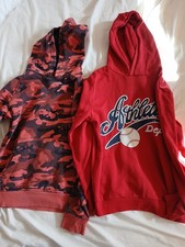 Boys Bundle Red Camoflage Hoodie Jumpers Age 10 9-10 Years Next Primark
