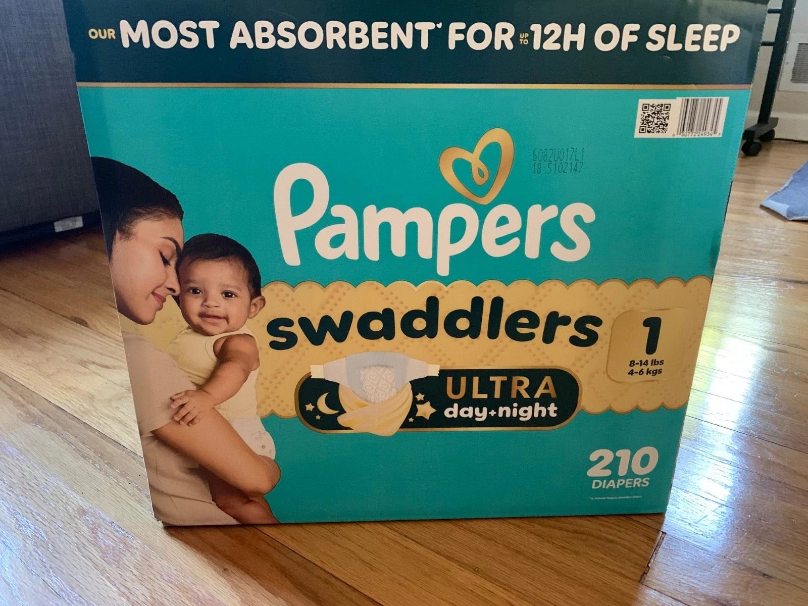 UNOPENED Pampers Swaddlers Size 1 - 210ct