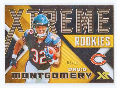 2019 Panini XR DAVID MONTGOMERY XTREME ROOKIES GOLD 04/10 BEARS RC
