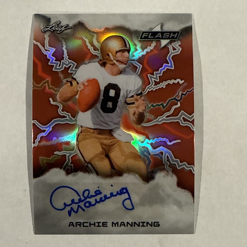 Archie Manning 2025 Leaf Flash Football #FBA-AM1 1/1 Auto