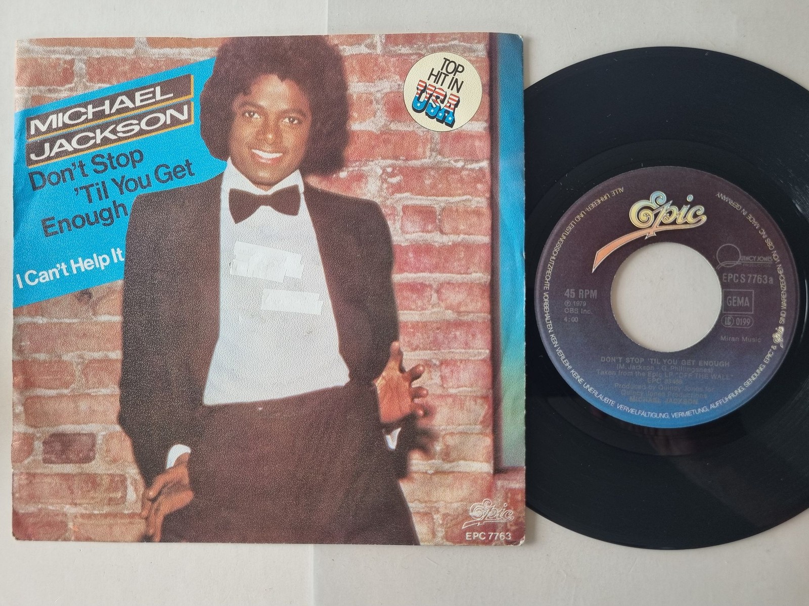 Michael Jackson - Don't Stop 'Til You Get Enough 7'' Vinyl Germany 2