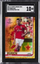 2018-19 TOPPS CHROME UEFA GOLD REFRACTOR 37/50 #94 RUBEN DIAS SGC 10 GM