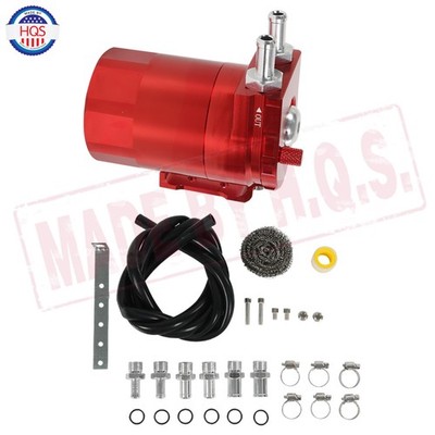 Universal Oil Catch Can 300ML Baffled Catch Can Kit with 5FT 3/8 Inch Red