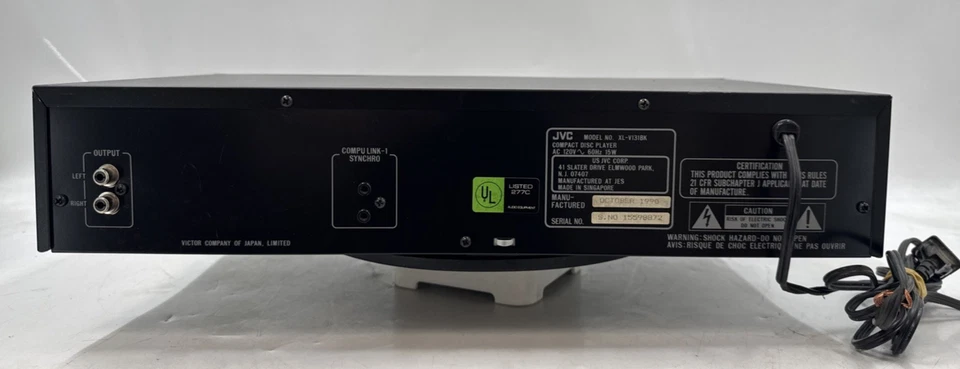 JVC XL-V131BK Compact Disc Player - Tested! - GC-6247 - Image 4 of 4