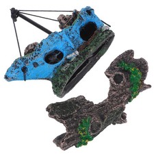 Fish Hide House Cave Aquarium Resin Hollow Tree Trunk Decoration