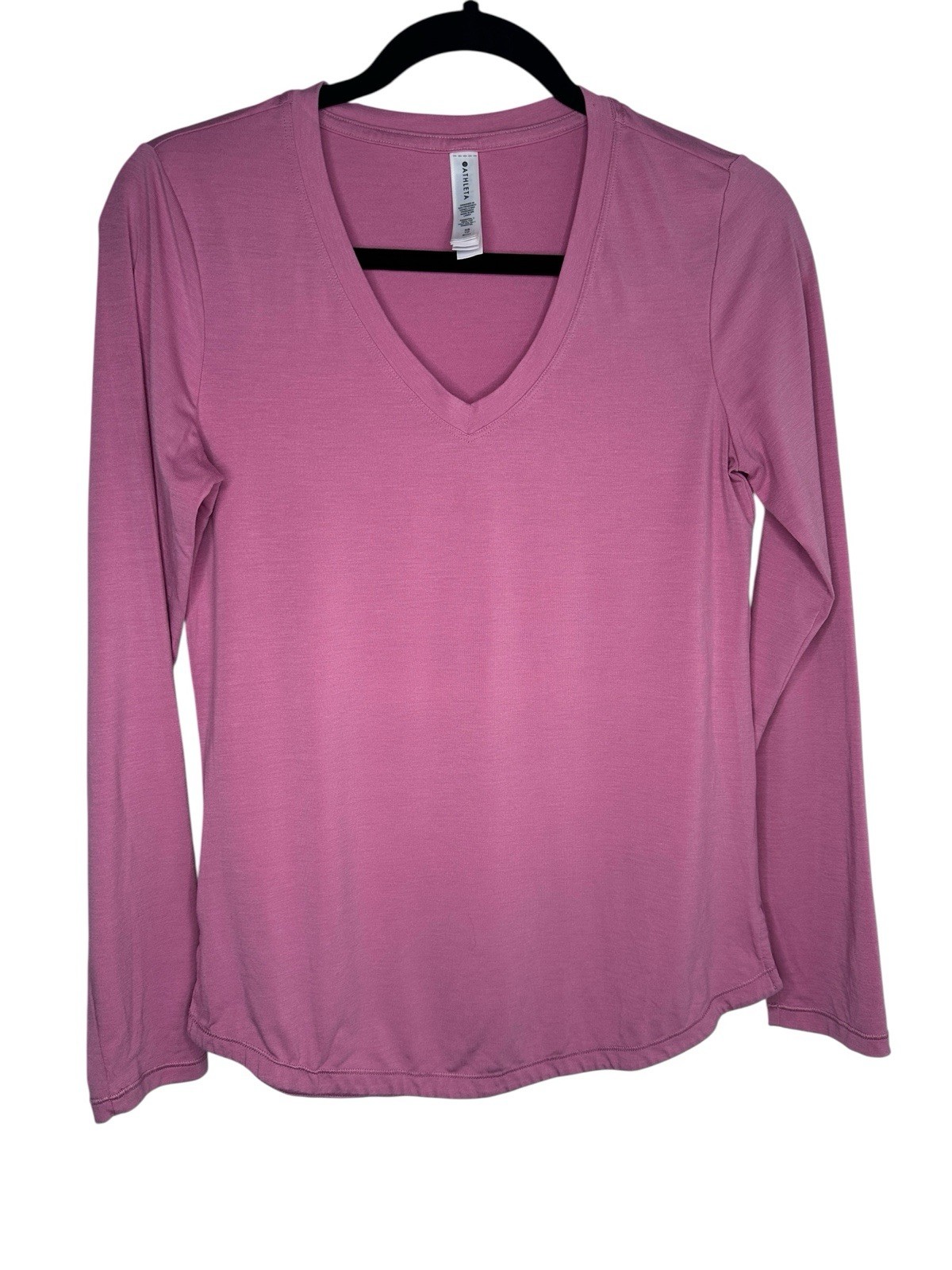Athleta Essential V Neck Basic Long Sleeve Top Du… - image 1