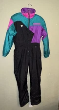 VTG 80s 90s Fera Skiwear Women’s Size 12 One Piece Ski Snow Suit Entrant® Fabric