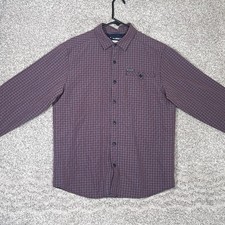 Columbia Omni-Shade Shirt Mens Small Red Plaid Sun Protection Vented Hiking Tee