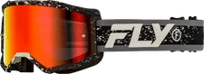 FLY RACING 37-51524Y YOUTH ZONE GOGGLE BLACK/GREY W/ RED MIRROR/SMOKE LENS