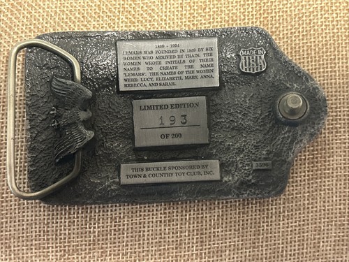 Vintage Town & Country Toy Club 193 of 200 Le Mars Iowa Belt Buckle Made in USA - Picture 6 of 9